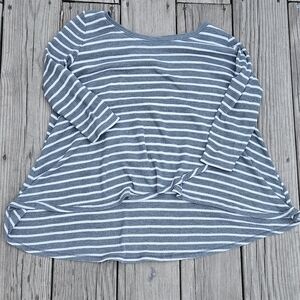 Y2K Olive Green & White Striped Hollister Top